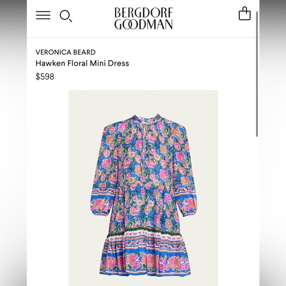 NWT Veronica Beard Sarong Floral Print Hawken Dress Size 4 - Picture 2 of 11